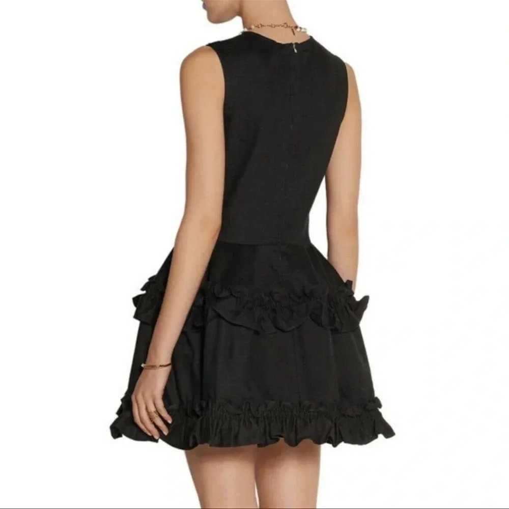 Women Simone Rocha J brand black denim tiered dress - Picture 2 of 6